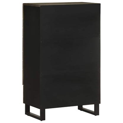 Highboard svart 60x33x100 cm heltre mango