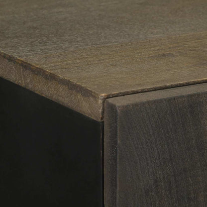 Highboard svart 60x33x100 cm heltre mango