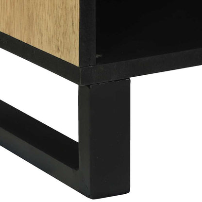 Media lagringsskap Brun 80 x 33.5 x 46 cm heltre mango