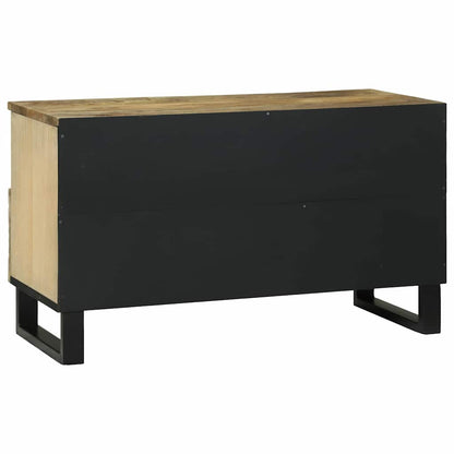Media lagringsskap Brun 80 x 33.5 x 46 cm heltre mango