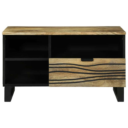 Media lagringsskap Brun 80 x 33.5 x 46 cm heltre mango