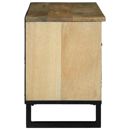 Media lagringsskap Brun 80 x 33.5 x 46 cm heltre mango