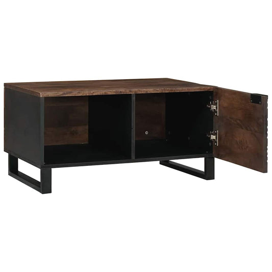 Kaffebord 80 x 50 x 40 cm - Massivt mangotre og konstruert tre