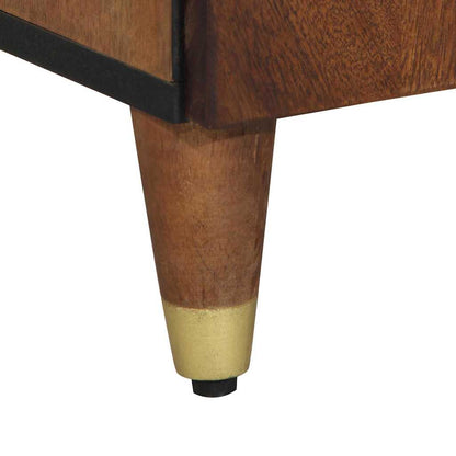 Sideboard med skuff Brun 38 x 33.5 x 160 cm Massivt mangotre