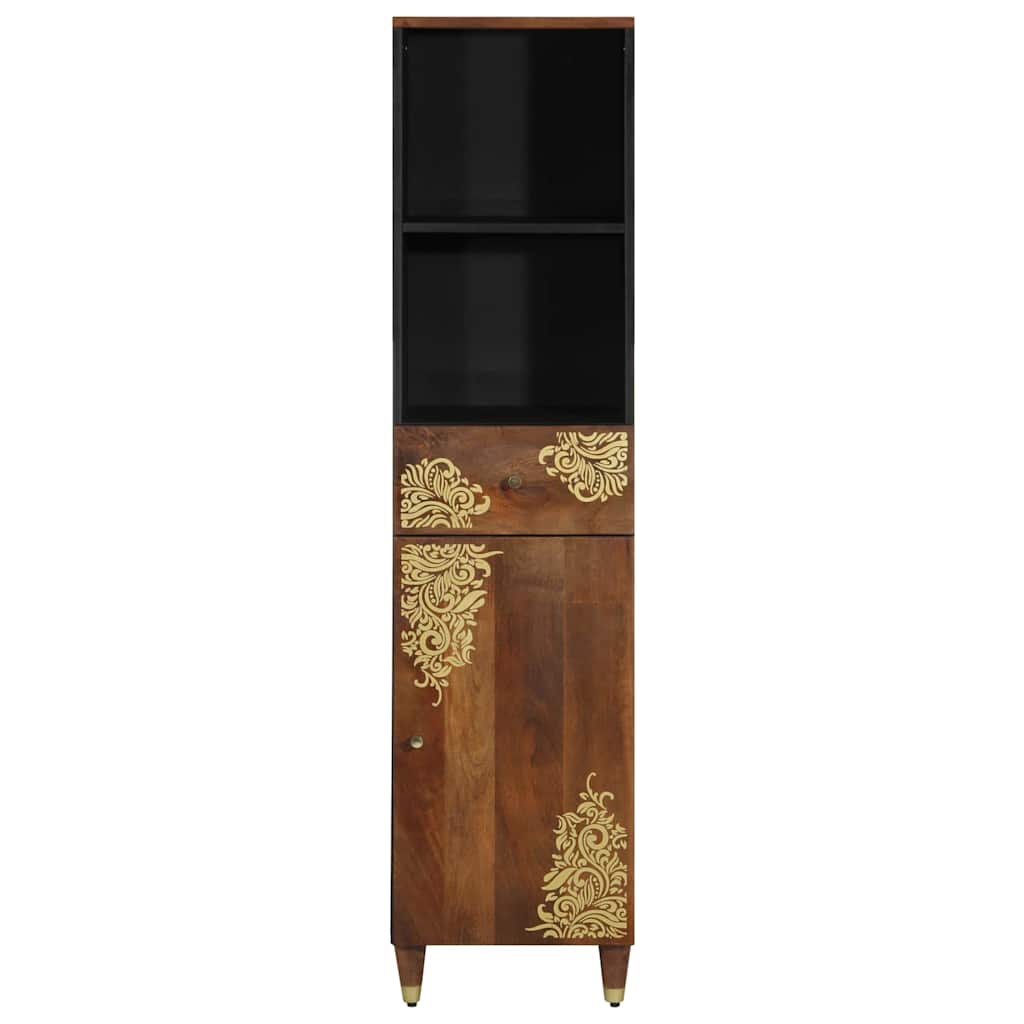 Sideboard med skuff Brun 38 x 33.5 x 160 cm Massivt mangotre