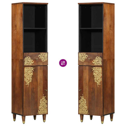 Sideboard med skuff Brun 38 x 33.5 x 160 cm Massivt mangotre
