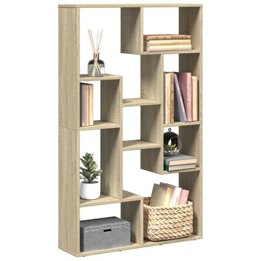 Bokhylle sonoma eik 72x20x120 cm konstruert tre