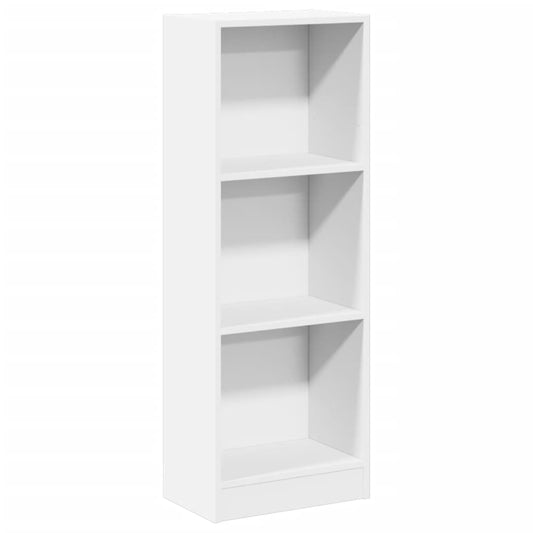 Bokhylle hvit 40x24x109 cm konstruert tre