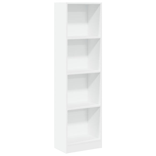 Bokhylle hvit 40x24x143 cm konstruert tre