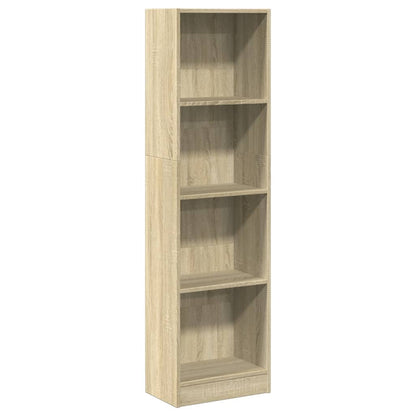 Bokhylle sonoma eik 40x24x143 cm konstruert tre