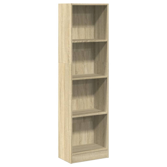 Bokhylle sonoma eik 40x24x143 cm konstruert tre