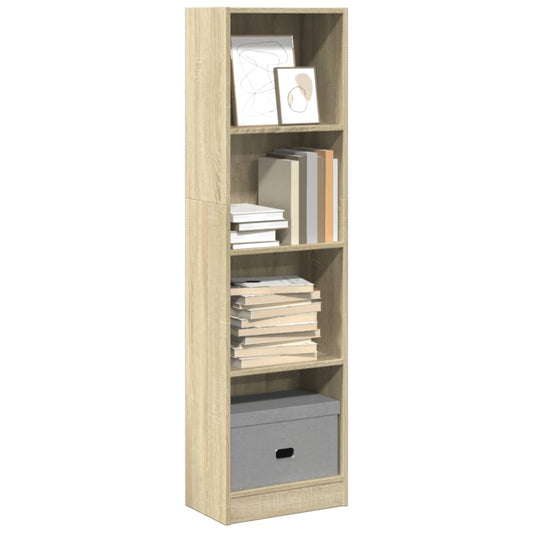 Bokhylle sonoma eik 40x24x143 cm konstruert tre