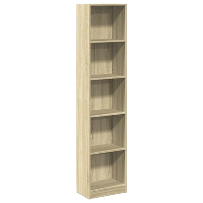 Bokhylle sonoma eik 40x24x176 cm konstruert tre