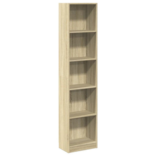 Bokhylle sonoma eik 40x24x176 cm konstruert tre