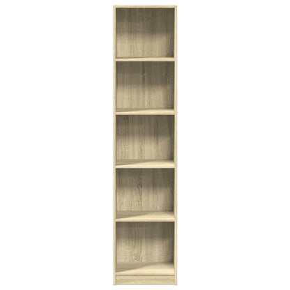 Bokhylle sonoma eik 40x24x176 cm konstruert tre