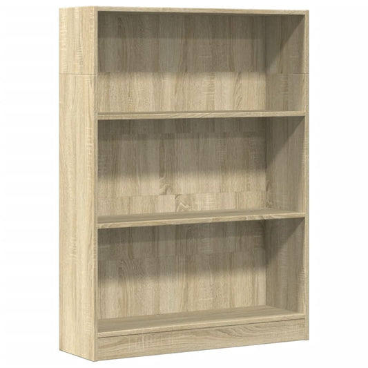 Bokhylle sonoma eik 80x24x109 cm konstruert tre