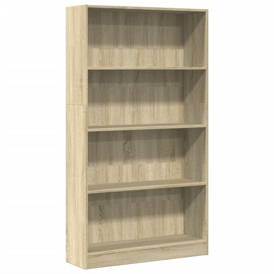 Bokhylle sonoma eik 80x24x143 cm konstruert tre
