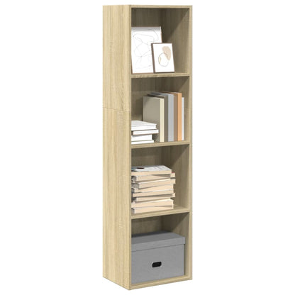 Bokhylle sonoma eik 40x30x152 cm konstruert tre