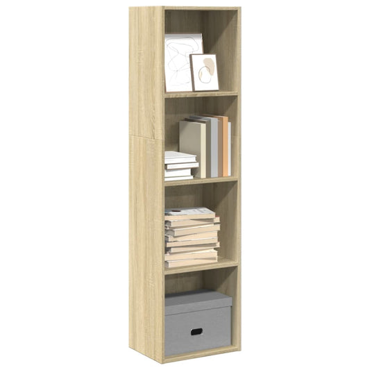 Bokhylle sonoma eik 40x30x152 cm konstruert tre