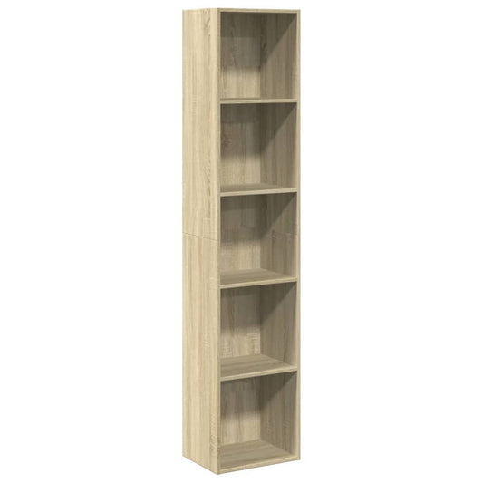 Bokhylle sonoma eik 40x30x189 cm konstruert tre