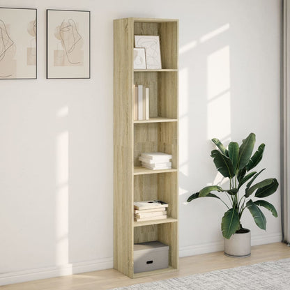 Bokhylle sonoma eik 40x30x189 cm konstruert tre