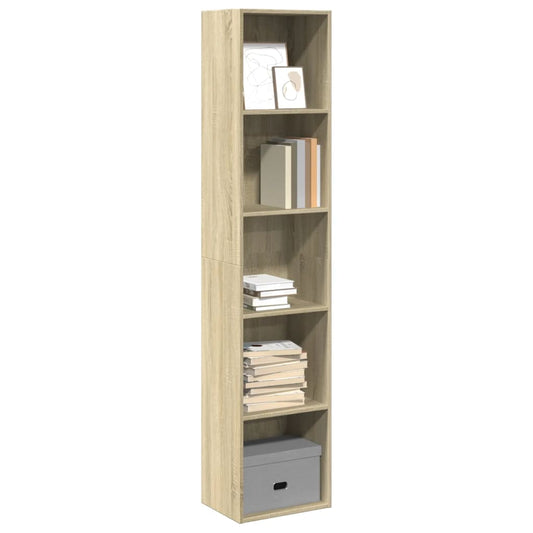 Bokhylle sonoma eik 40x30x189 cm konstruert tre