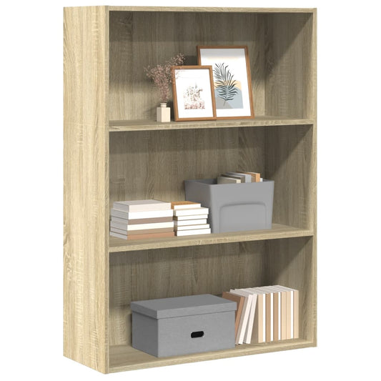 Bokhylle sonoma eik 80x30x114 cm konstruert tre
