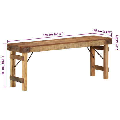 Benk 110x35x46 cm Solid Tre Gjenvunnet