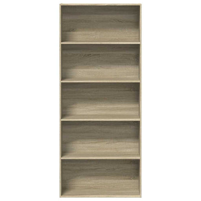 Bokhylle sonoma eik 80x30x189 cm konstruert tre