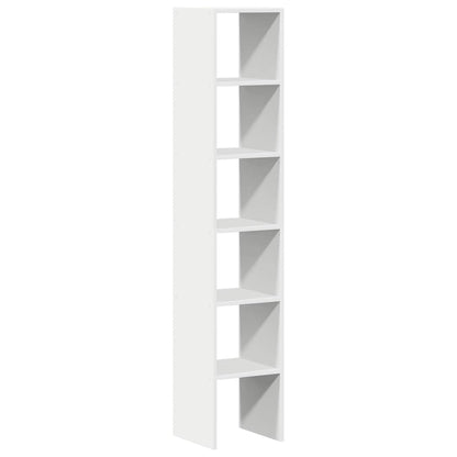 Bokhyller 2 stk stabelbare hvite 30x30x80 cm konstruert tre