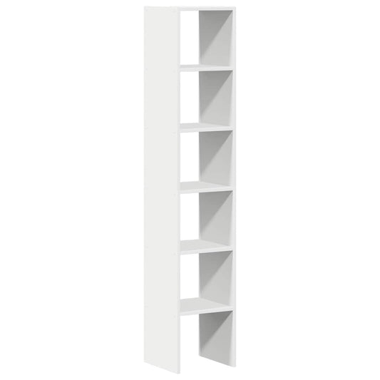 Bokhyller 2 stk stabelbare hvite 30x30x80 cm konstruert tre