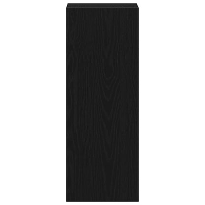 Bokhylle stablebar svart eik 30x30x80 cm konstruert tre