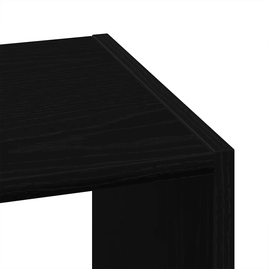 Bokhyller 2 stk stablebar svart eik 30x30x80 cm konstruert tre