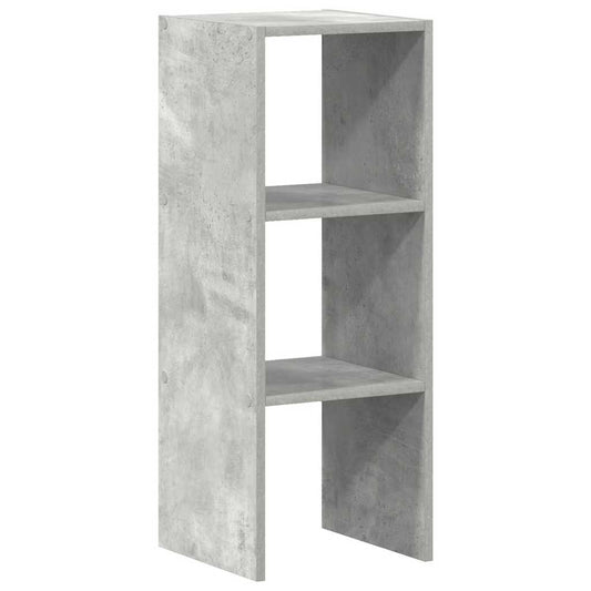 Bokhylle stablebar betong grå 30x30x80 cm konstruert tre