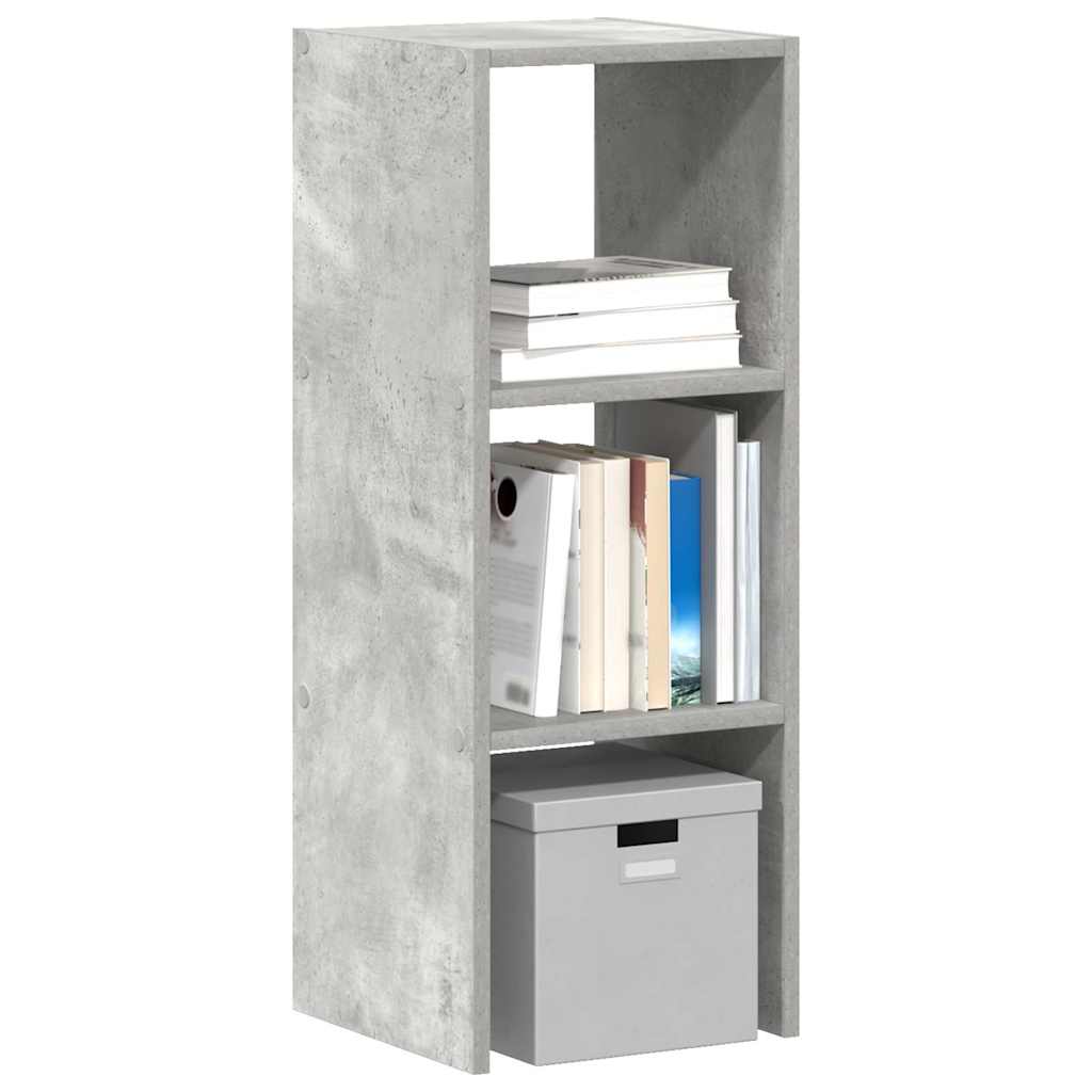 Bokhylle stablebar betong grå 30x30x80 cm konstruert tre