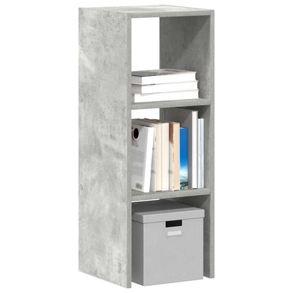 Bokhylle stablebar betong grå 30x30x80 cm konstruert tre
