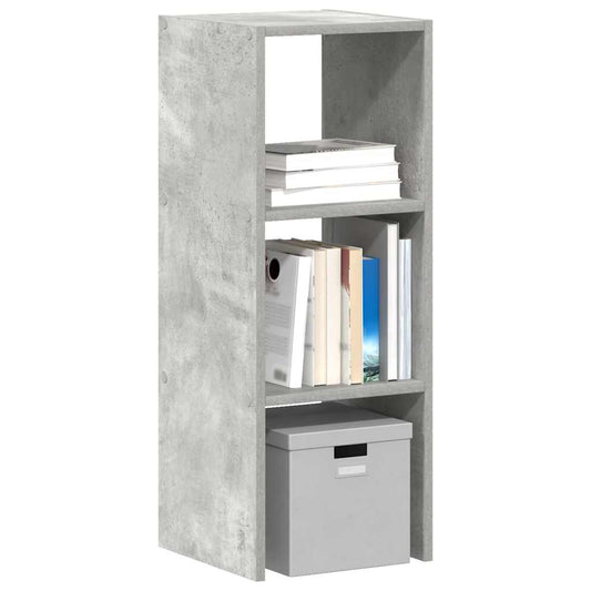 Bokhylle stablebar betong grå 30x30x80 cm konstruert tre