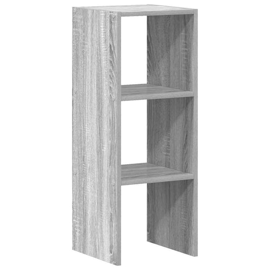 Bokhylle stablebar grå sonoma 30x30x80 cm konstruert tre