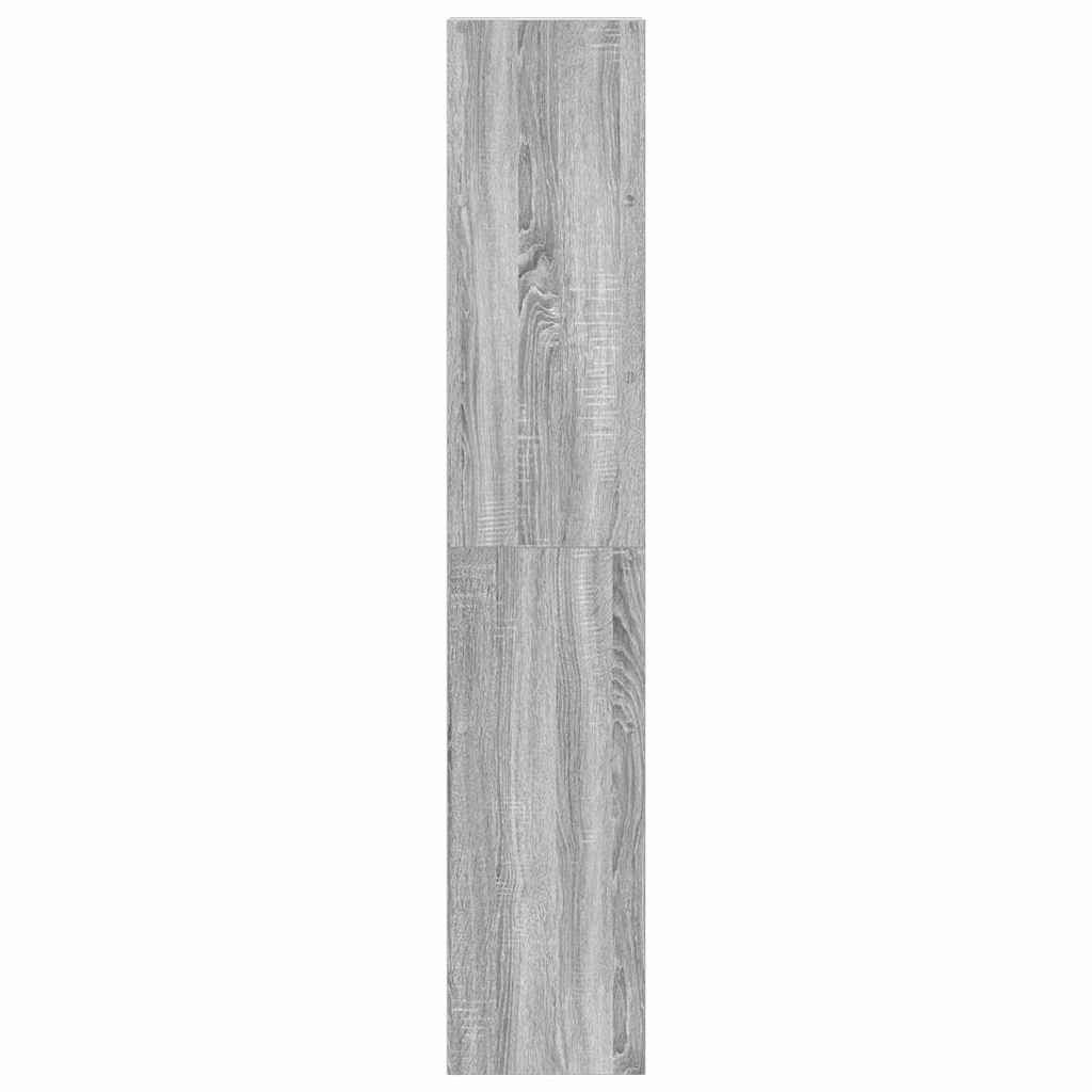 Bokhyller 2 stk stablebar grå sonoma 30x30x80 cm konstruert tre