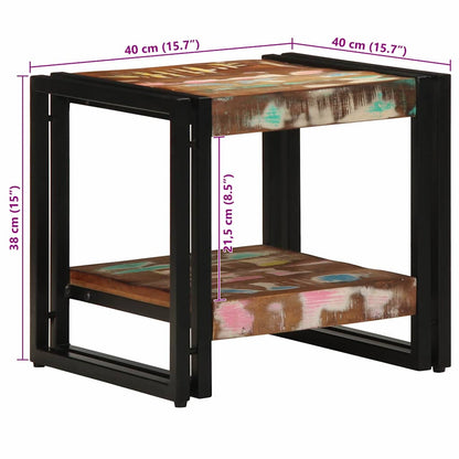 Kaffe Bord Flerfarget 40x50x38 cm Massivt Gjenvunnet Tre