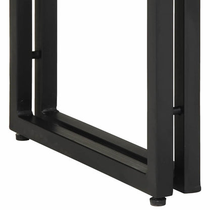 Endebord Svart 120x33x75 cm Solid Mangotre og Metall