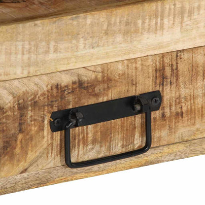 Endebord Svart 90x33x75 cm Solid Mangotre og Metall