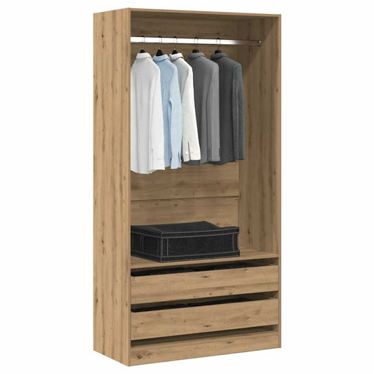 Garderobe artisan eik 100x50x200 cm konstruert tre