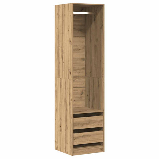 Garderobe artisan eik 50x50x200 cm konstruert tre