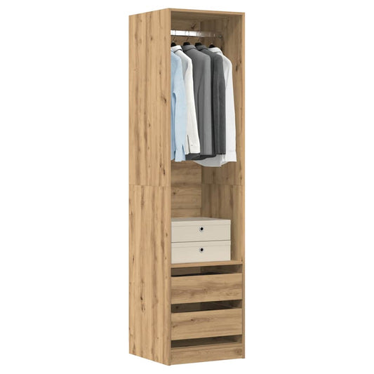 Garderobe artisan eik 50x50x200 cm konstruert tre