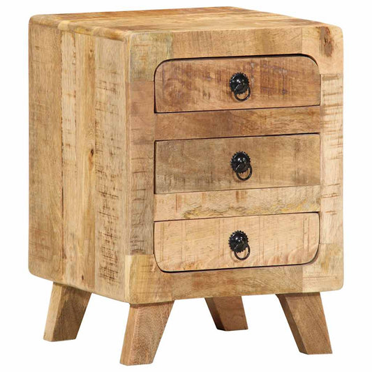 Nattbord 37x32x50 cm grovt heltre mangotre