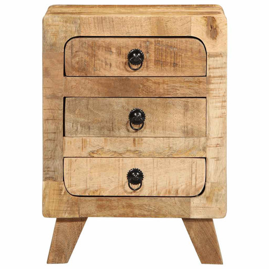 Nattbord 37x32x50 cm grovt heltre mangotre