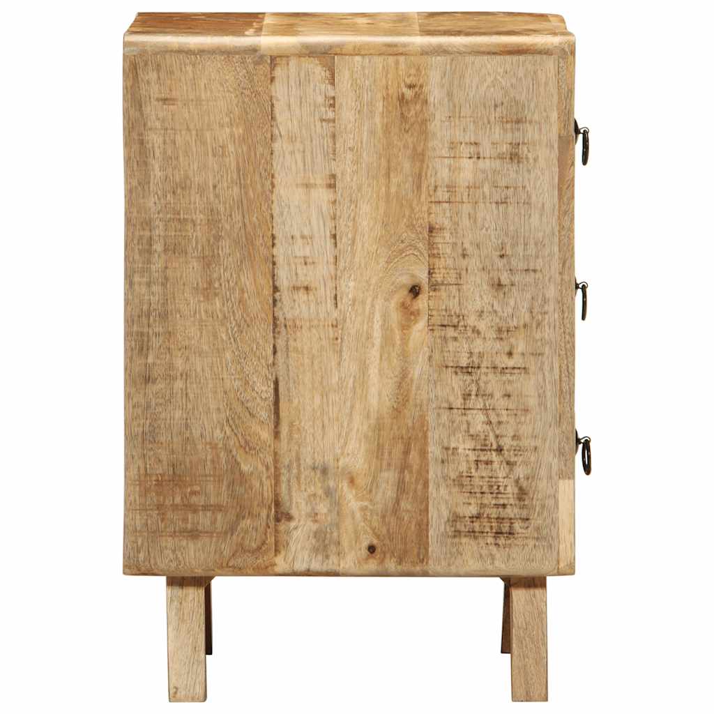 Nattbord 37x32x50 cm grovt heltre mangotre