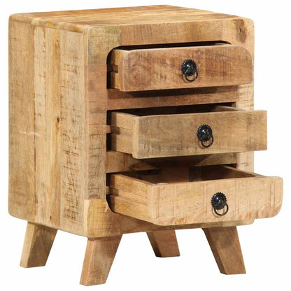 Nattbord 37x32x50 cm grovt heltre mangotre
