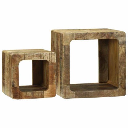 TV enhet 2 pcs Brun 36 x 30 x 36 cm Heltre grovt mangotre